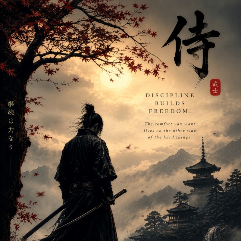 Discipline Builds Freedom - Samurai Wall Art