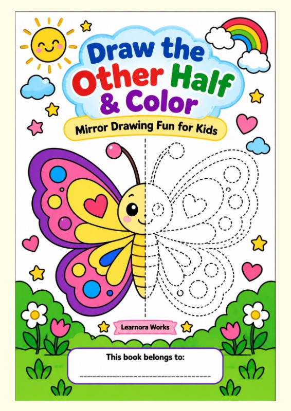 Draw the Other Half & Color | Kids' Drawing Activity Book