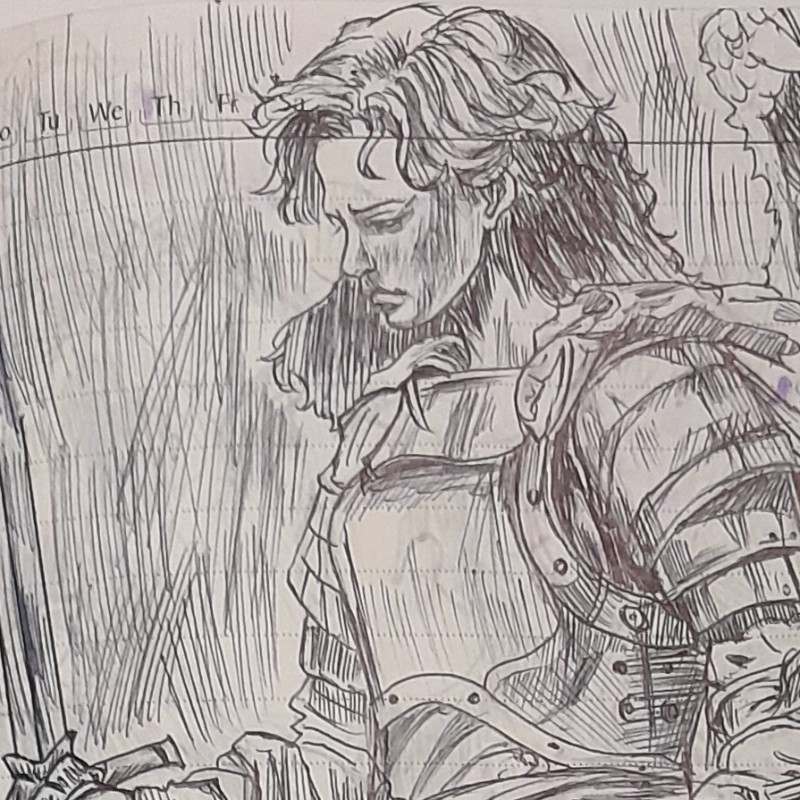 Drawing of a knight 🦹🏻‍♀️