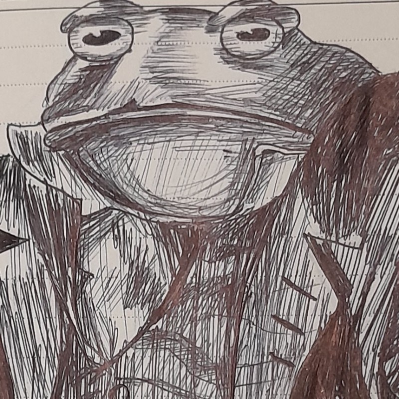 Drawing of frogman 