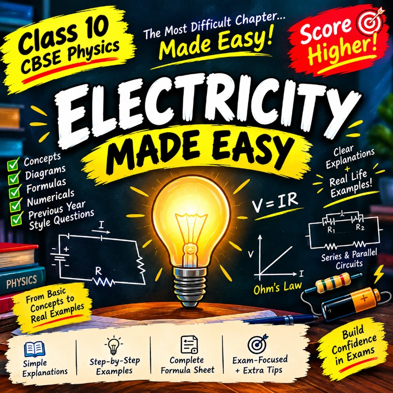 ⚡ Electricity Made Easy — Class 10 CBSE Physics | Complete Notes & Board-Style Practice