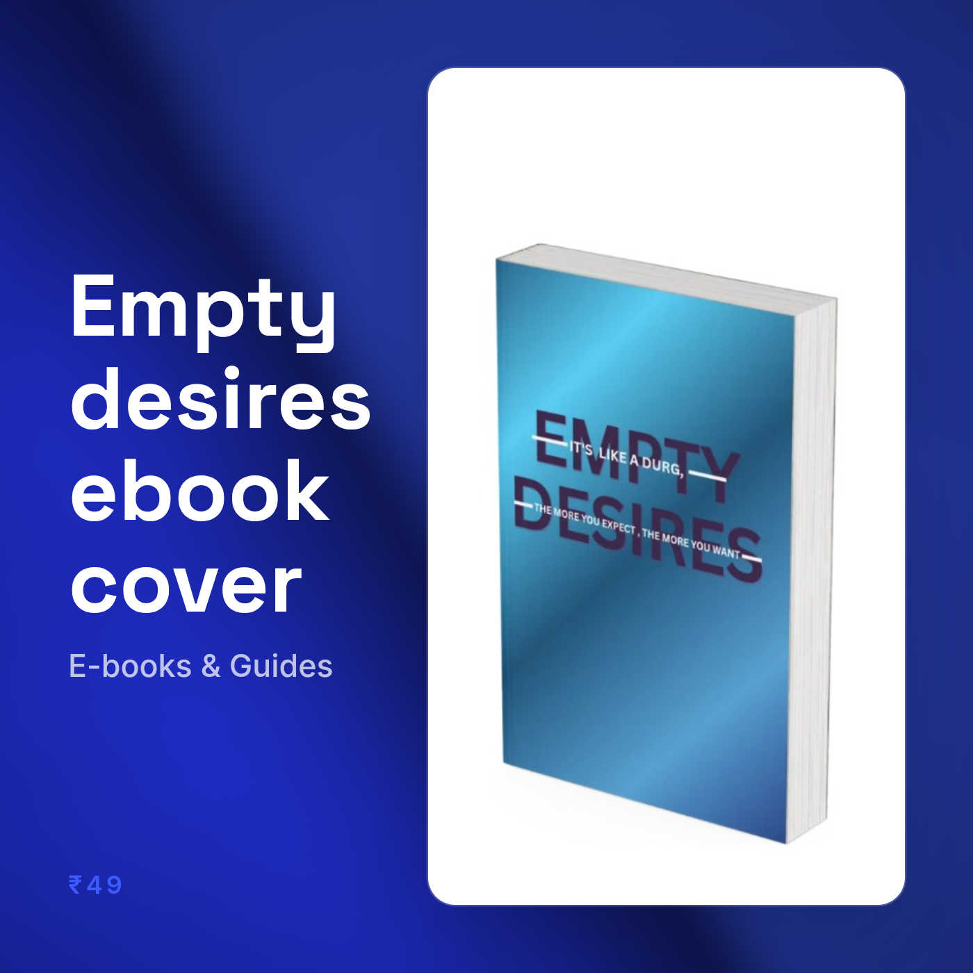 Empty desires ebook cover 