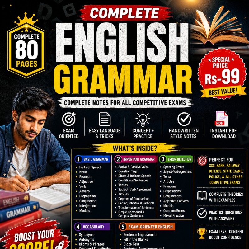 English Grammar Complete Notes PDF