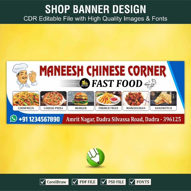 Fast Food Restaurant Design Editable File