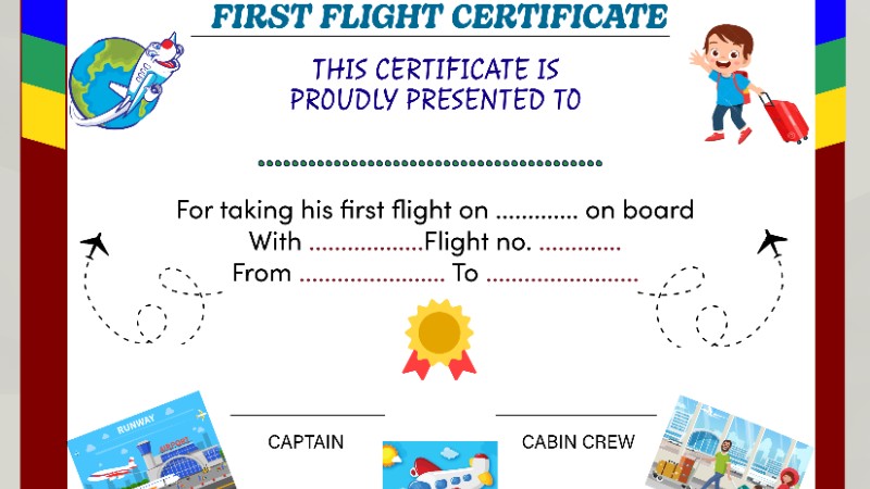 First Flight Certificate