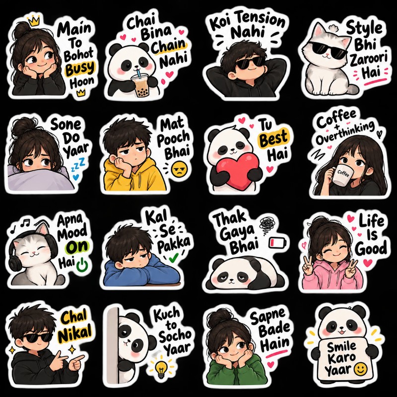 Funny Hindi Sticker Pack