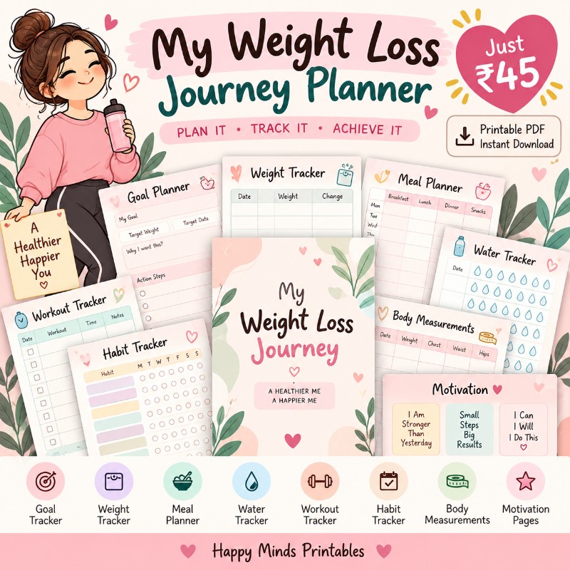 Glow & Grow – Weight Loss Planner