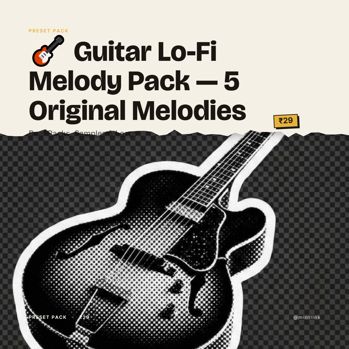 🎸 Guitar Lo-Fi Melody Pack — 5 Original lofies