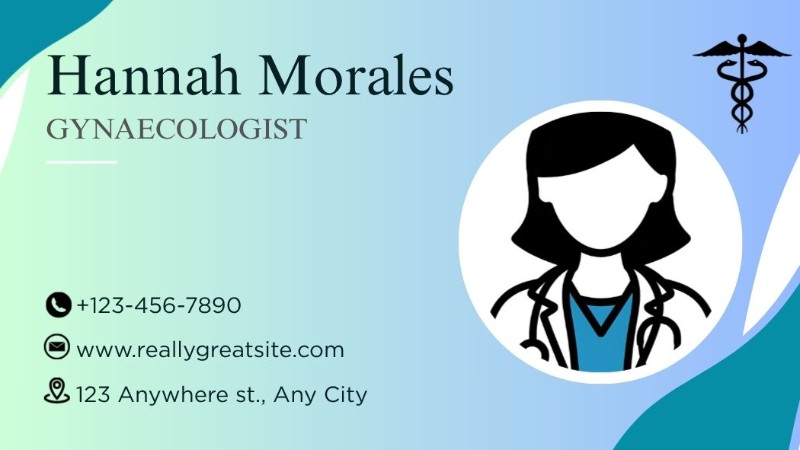 Gynaecologist Business Card Template | Professional Medical Card Design