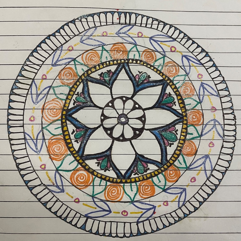 Hand-drawn mandala art