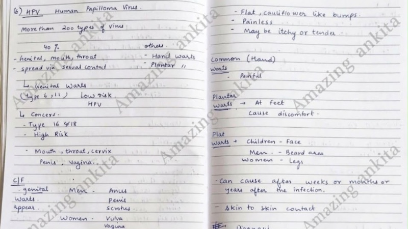 Handwritten Medical Notes: Diseases Due to Infection | MBBS Quick Revision PDF