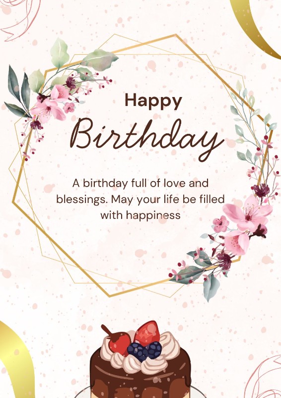 Happy Birthday Card | Printable Birthday Greeting Card