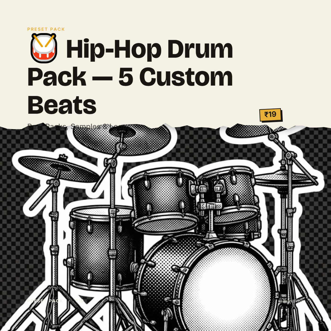 🥁 Hip-Hop Drum Pack — 5 Custom Beats