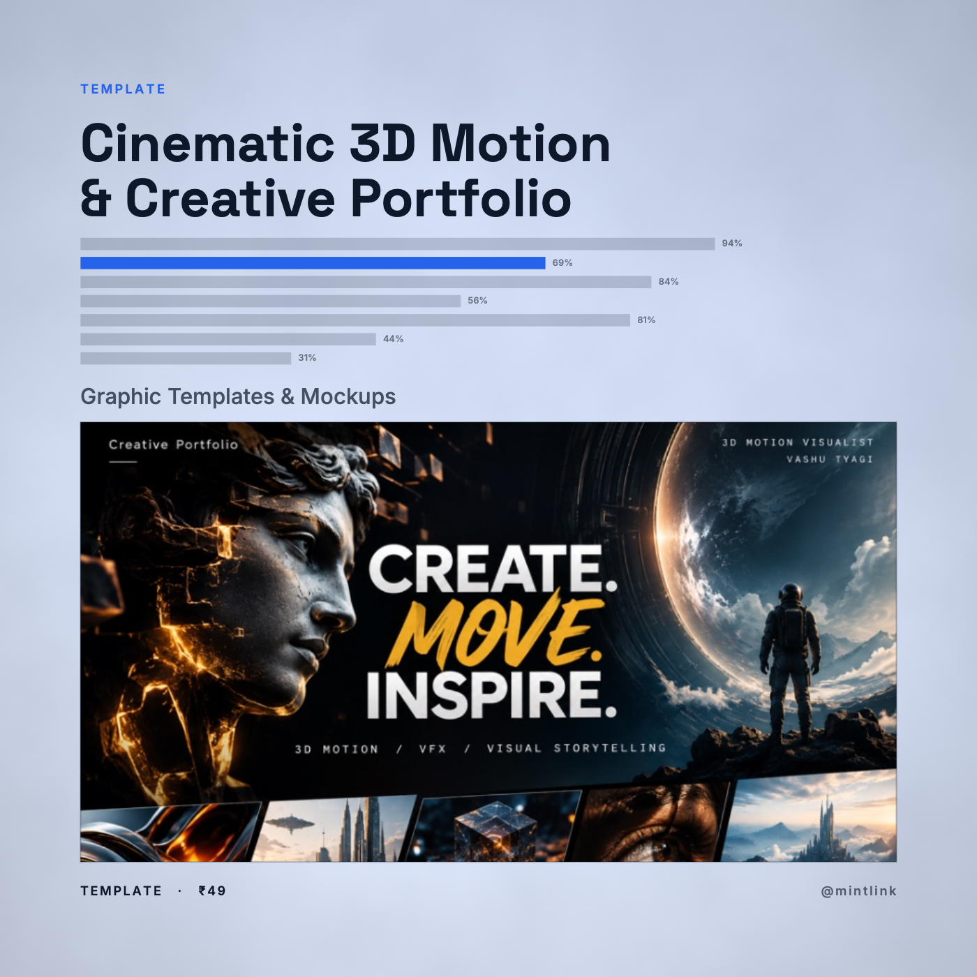Cinematic 3D Motion & Creative Portfolio