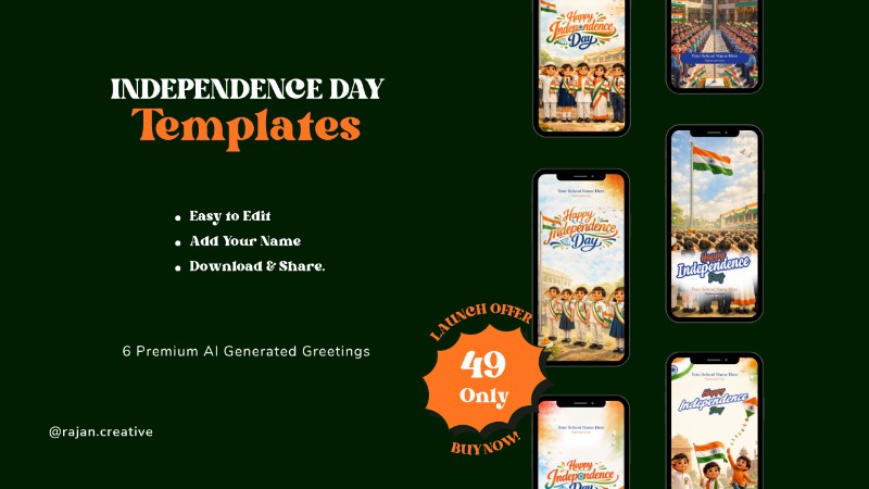 Independence Day Templates Pack of 6