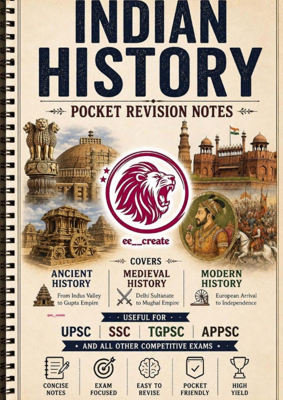 📖 INDIAN HISTORY — COMPLETE NOTES  📚 