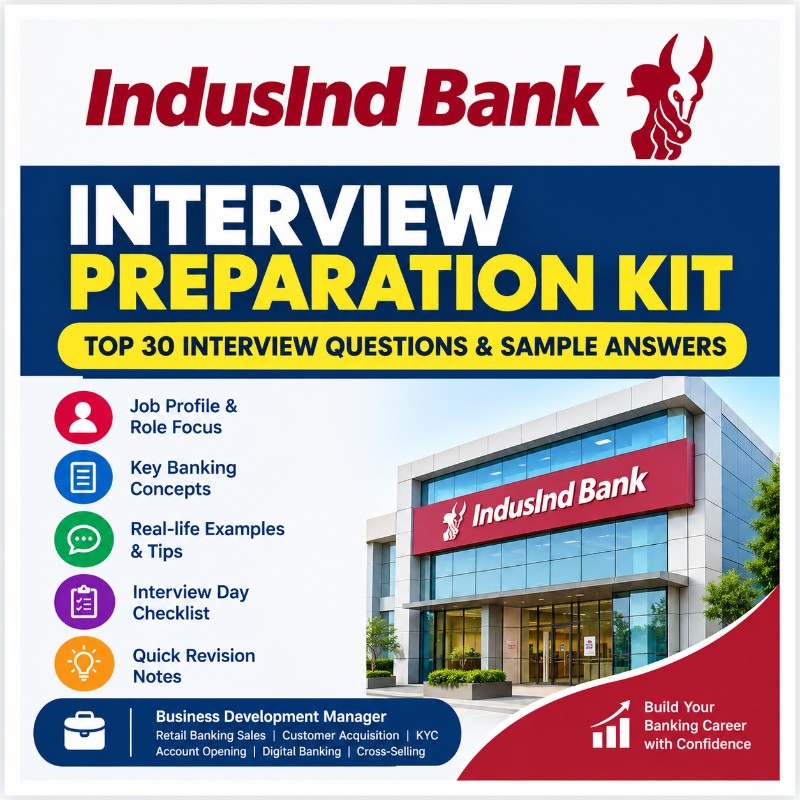IndusInd Bank Business Development Manager Interview Preparation Kit 2026 | Patna