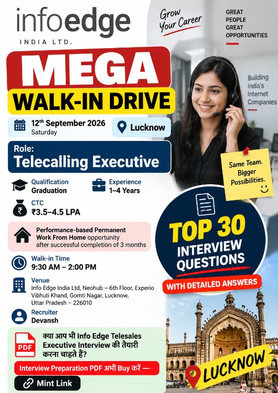 💼 Info Edge Telecalling Interview Preparation Kit 2026 | Top 30 Questions