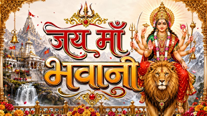 Jai Maa Bhawani Line Art Work 