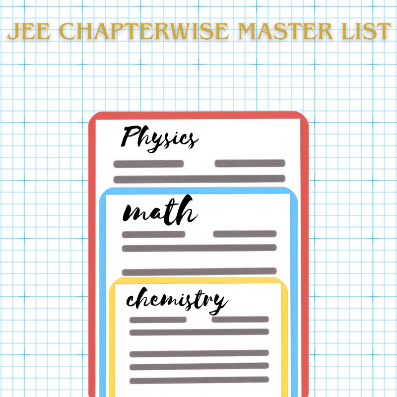 JEE MAIN CHAPTERWISE LIST (PCM) - PRIORITY MASTER TRACKER.