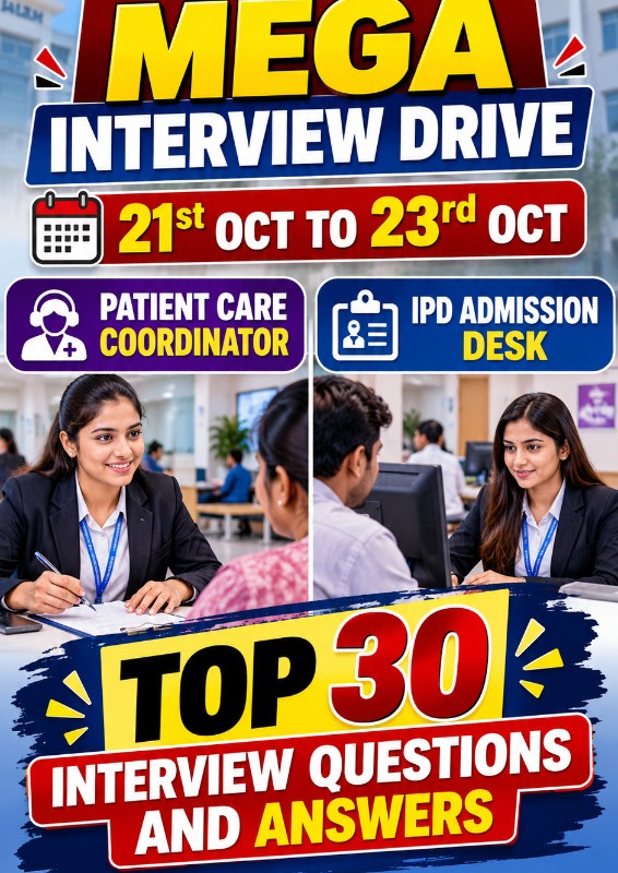 Kailash Hospital Interview Preparation Kit for Patient Care Coordinator & IPD Admission Desk