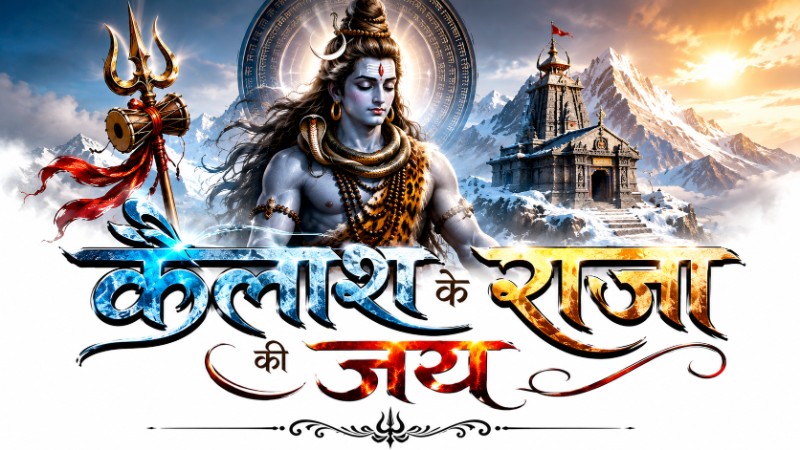 Kailash Ke Raja Ki Jay Line Art Work
