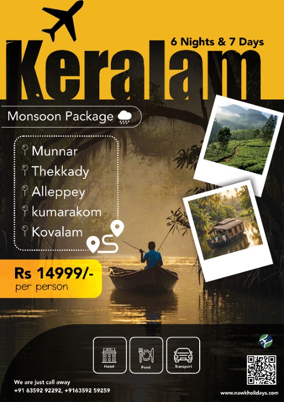 keralam travel flyer psd file