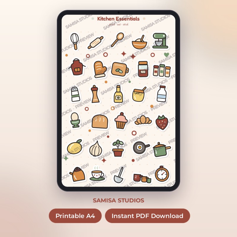 Kitchen Essentials Stickers