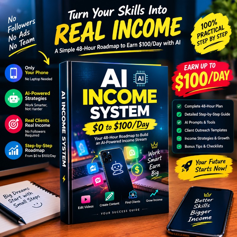 Learn how to use AI + your phone to build a simple service-based income system from $0.