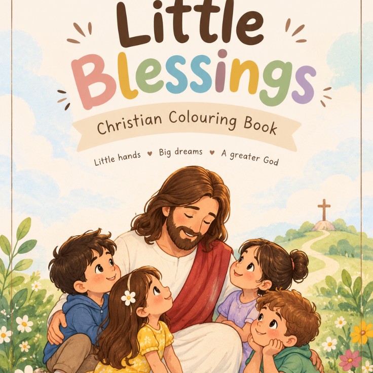 Little Blessings - christian colouring book for kids 