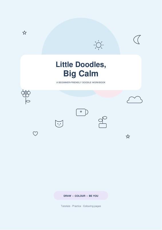 Little Doodles, Big Calm – Printable Coloring Book