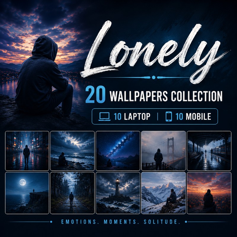 Lonely Wallpaper Collection – 20 HD Wallpapers | 10 Laptop + 10 Mobile