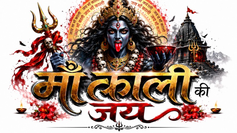 Maa Kali  Ki Jai Line Art Work