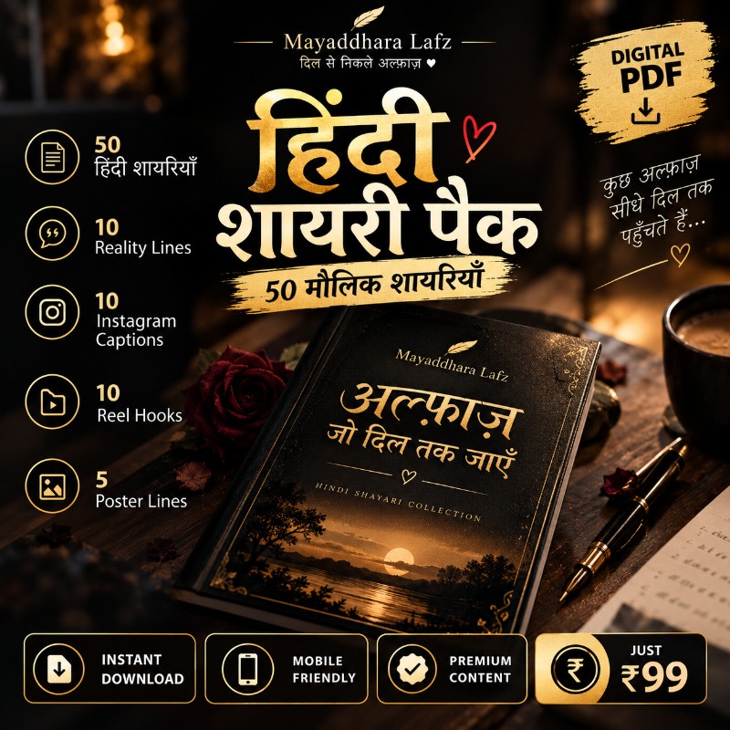 Mayaddhara Lafz | Hindi Shayari Pack