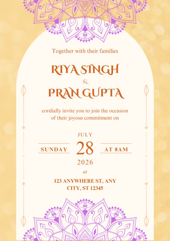 Minimalist Wedding Invitation Template | Editable Canva Template