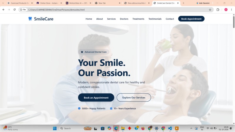 Modern Dental Clinic Website Template