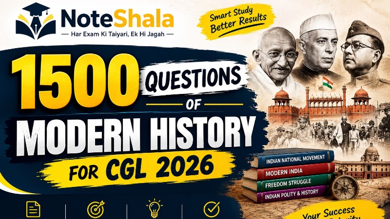 Modern Indian History – 1500+ MCQs with Answers & Explanations | SSC CGL 2026