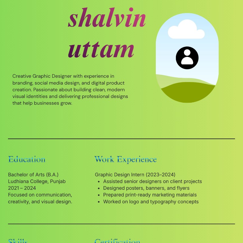 Modern Lime Green Student Resume Template (Canva)