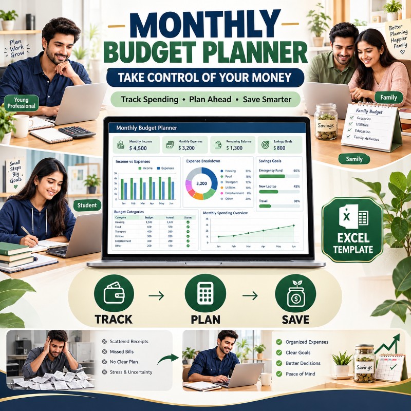 Monthly Budget Planner – Excel Template