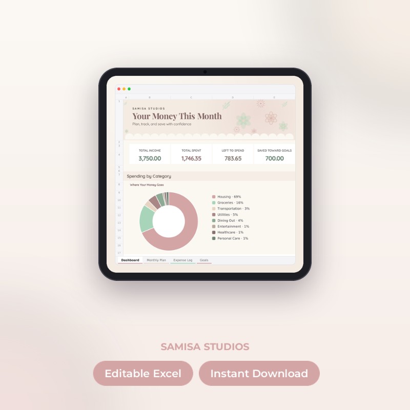 Monthly Budget Tracker | Easy Managed Excel Sheet