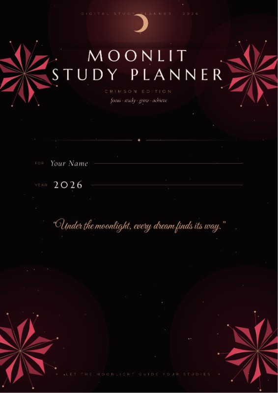 Moonlit Study planner