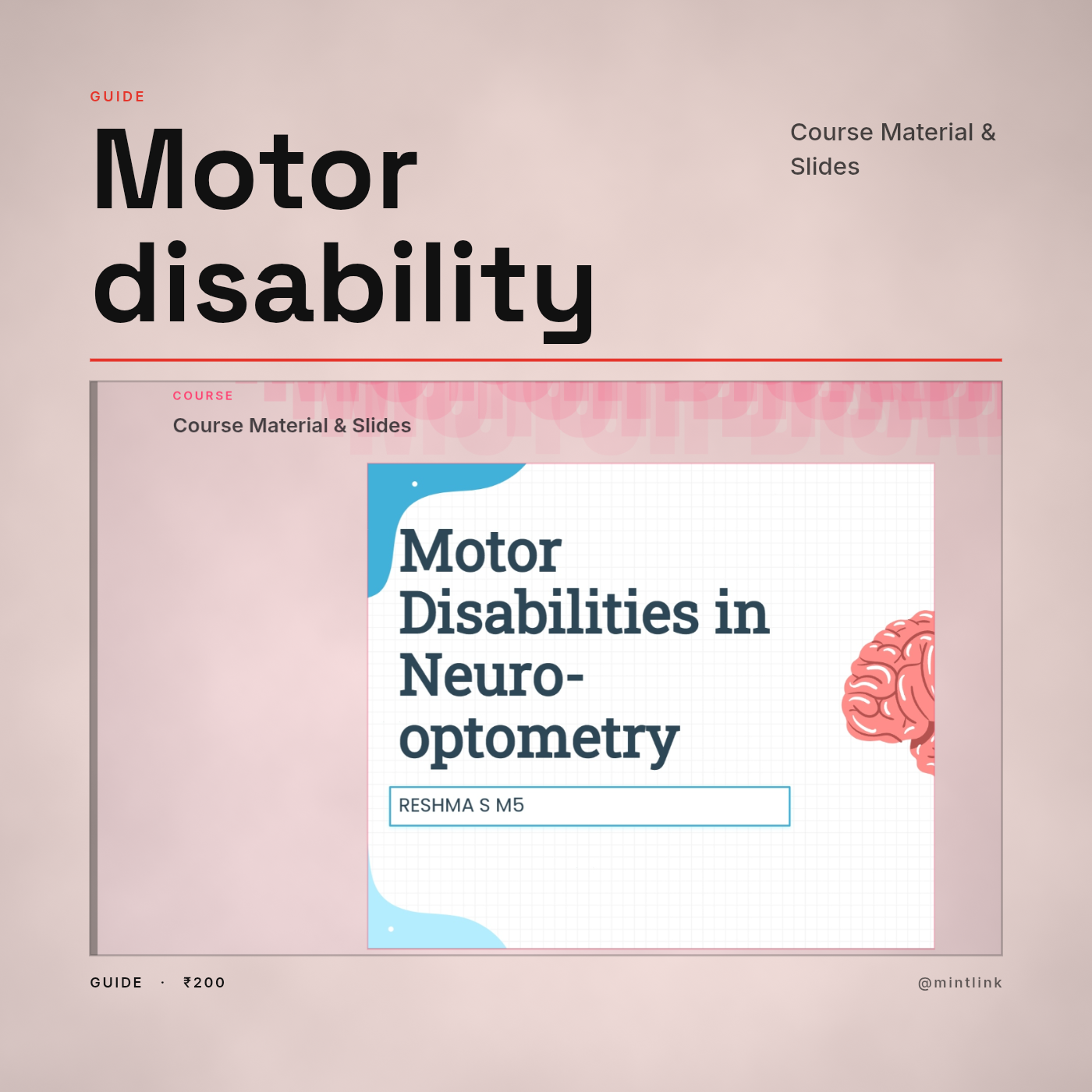 Motor disability 