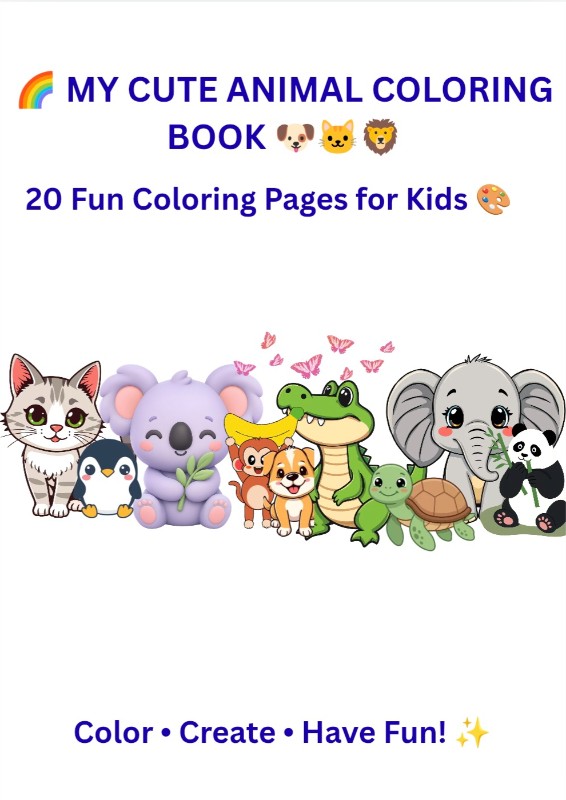 My Cute Animal Coloring Book