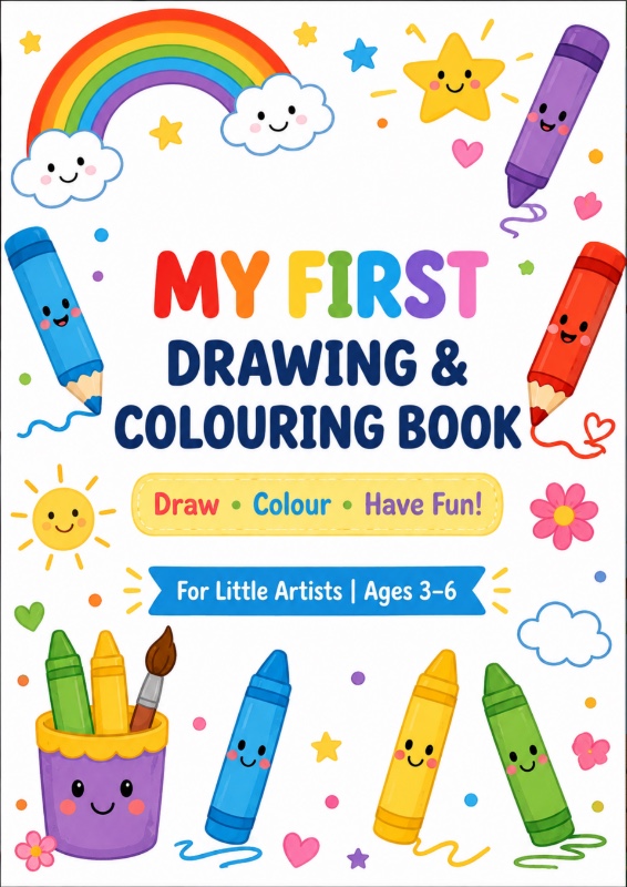My First Drawing & Colouring Book for Kids