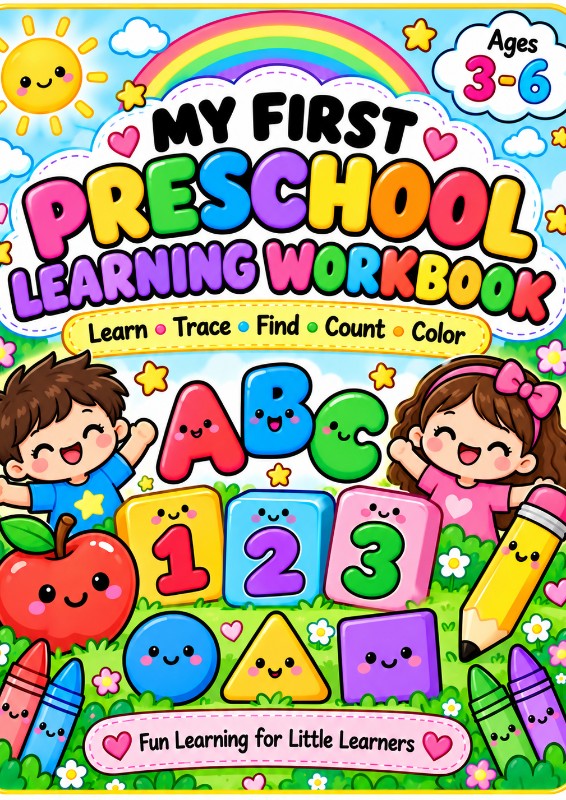 My First Preschool Learning Workbook | Ages 3–6