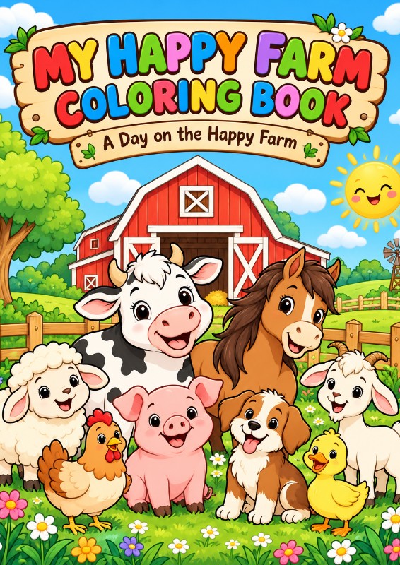 My Happy Farm Coloring Book – A Day on the Happy Farm