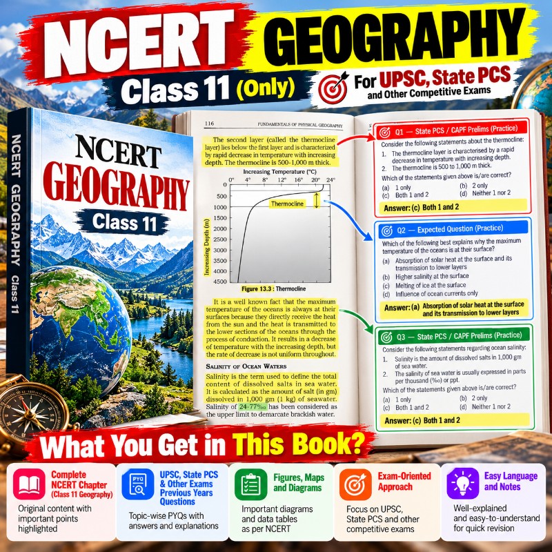 NCERT 11th Geography for UPSC | Chapter-Wise Analysis + PYQs with Answers & Explanations