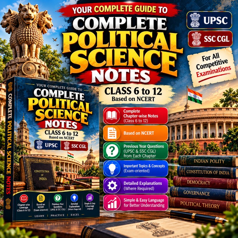 NCERT Political Class 6–12 Chapter-wise & UPSC/SSC CGL PYQs