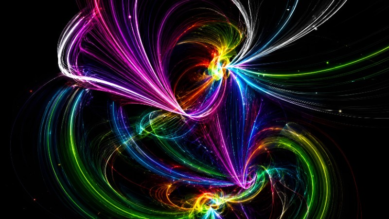 Neon swirls in cosmic energy flow