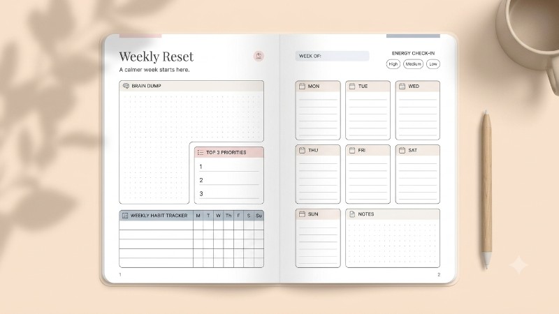 Nova Digital Planner Vol. 01: Weekly Reset (Small Size)